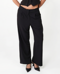STRAIGHT-LEG TROUSERS IN BLACK