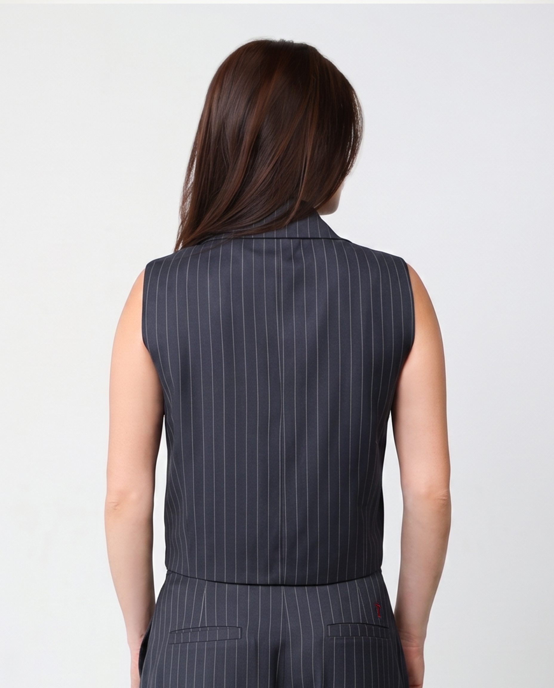 HYPRID SLEEVELESS BLAZER NAVY