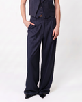 STRAIGHT-LEG TROUSERS IN NAVY