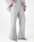 FLARE TROUSERS IN SILVER