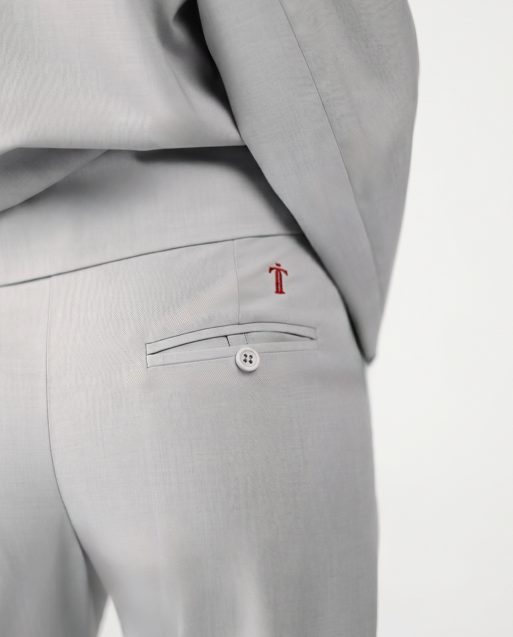 FLARE TROUSERS IN SILVER