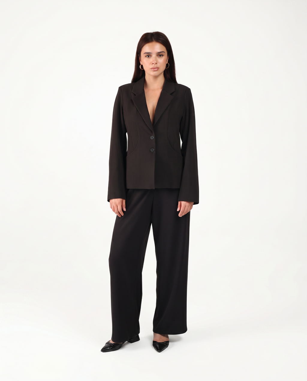 TAILORED FITTED BLAZER IN BLACK